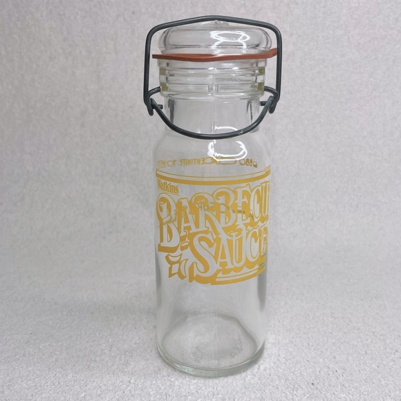 Vintage Barbecue Sauce Wheaton Glass Bottle Jar-Vtg-Retro-Throwback-Kitchen-Cute - Picture 1 of 10
